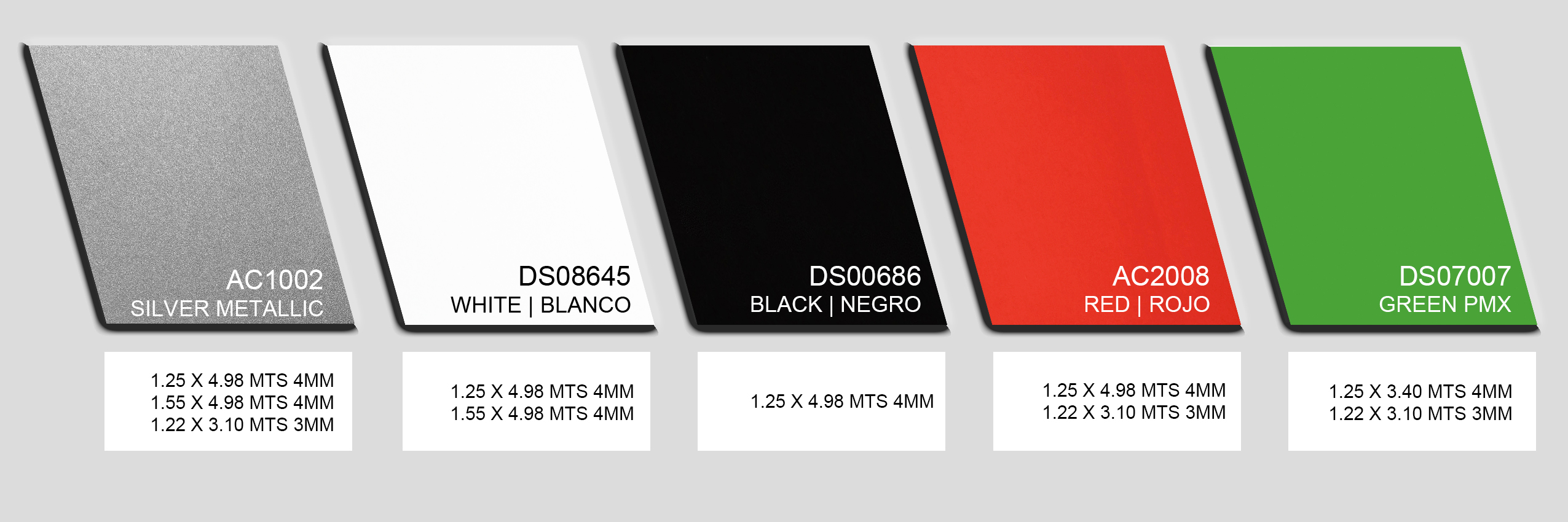 Panel Color Es Colores y medidas del panel de aluminio alucobond alucoflex